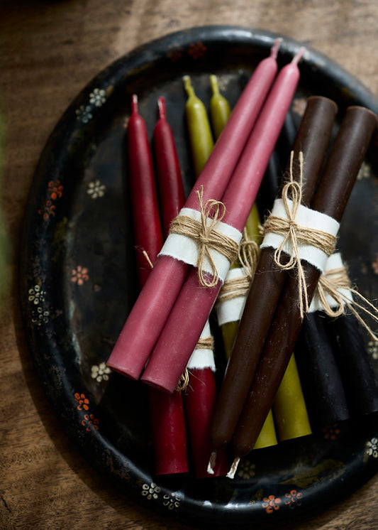 Wild Rose Beeswax Dinner Candles