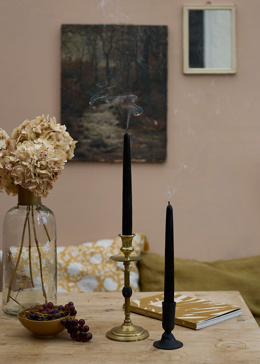 Raven Beeswax Dinner Candles